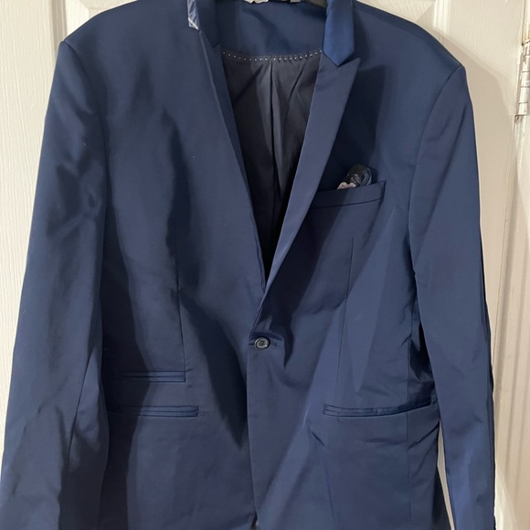 Zara man Men’s Blue Work jacket rn 77302 Front Button Up Width 44”, sleeve - Picture 14 of 14